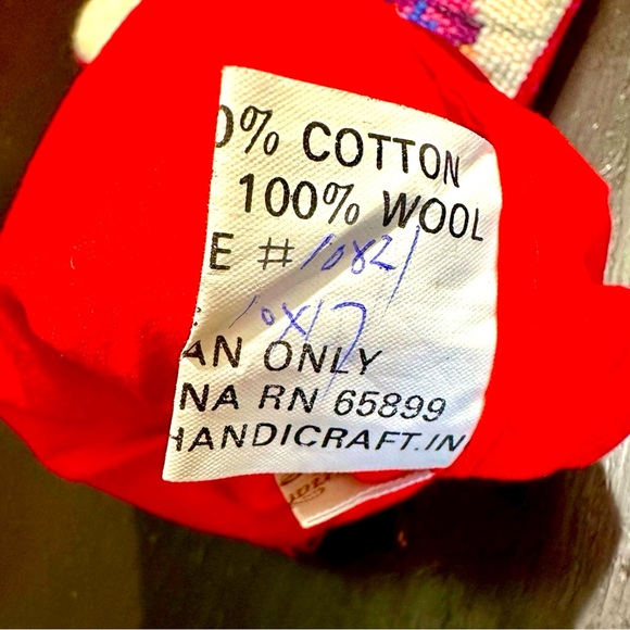 Vintage 1991 Needlepoint Santa Christmas Stocking - Picture 5 of 5